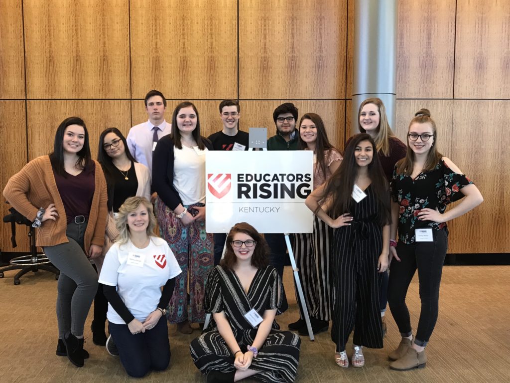 Ed Rising students pose at state competition. 
