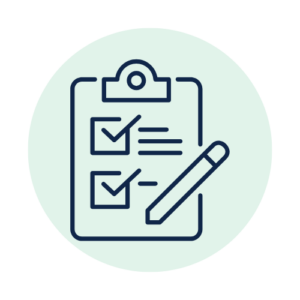 Clipboard with survey attached