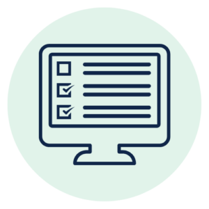 icon of a computer survey